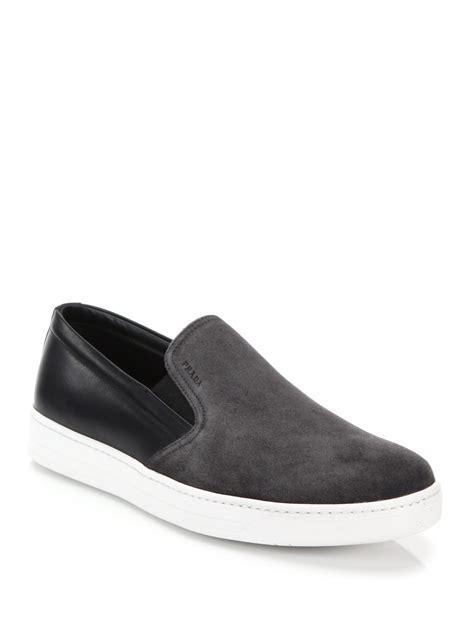 nordstrom prada slip on sneakers|Prada suede slip on sneakers.